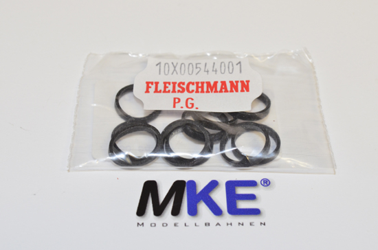 Artikel Bild: Fleischmann 544001 Ersatz- Haftreifen / Gummi 10 Stück Set