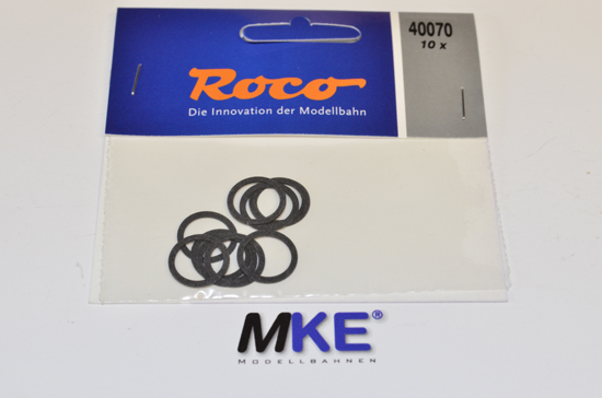 Artikel Bild: Roco 40070 Ersatz- Haftreifen 10 Stück DC NEU in OVP Gummireifen Haftringsatz 