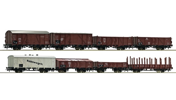 Artikel Bild: Roco 44003 8-teiliges Set Güterwagen der DRG, Ep. II