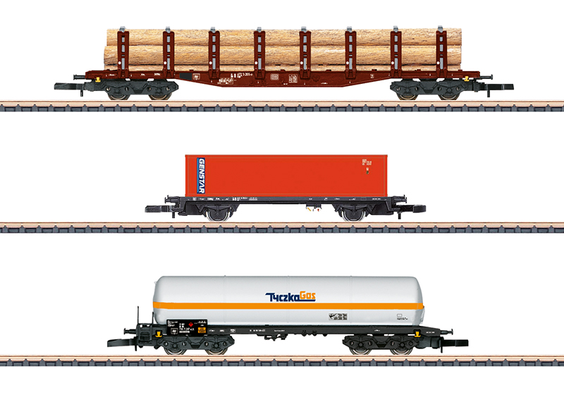 Artikel Bild: Märklin 82596 Güterwagen-Set mit gemischten Ladungen Ep. IV 3-tlg. MHI