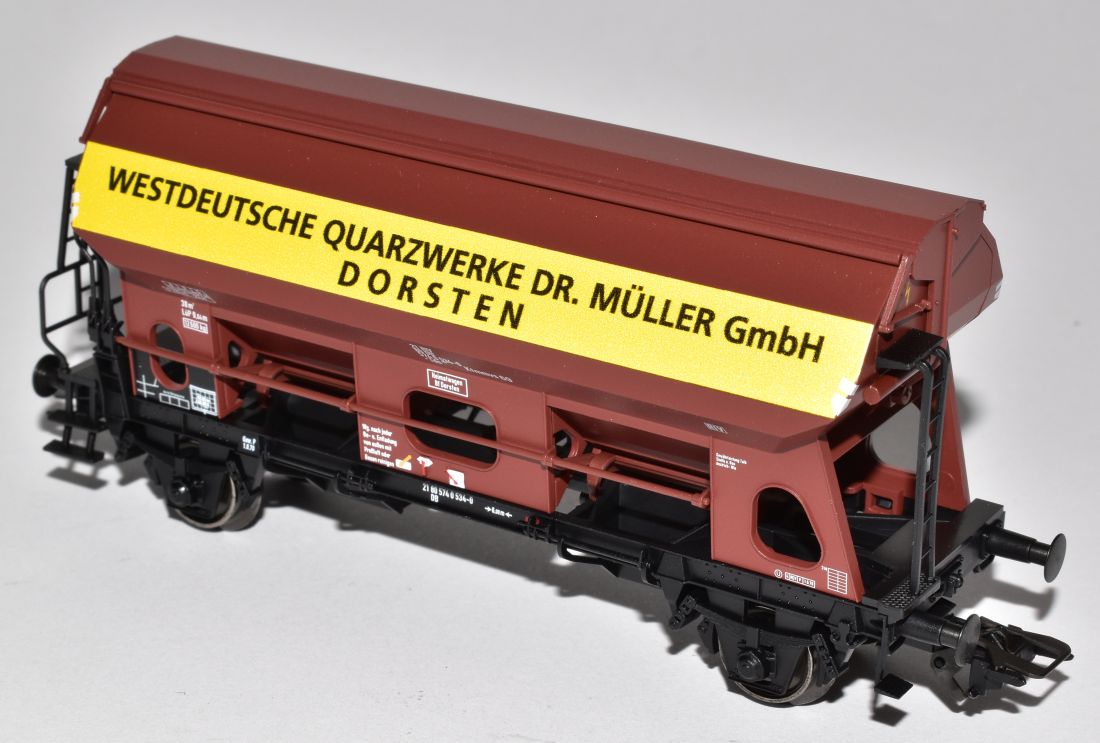 Artikel Bild: Märklin 46335 Schwenkdachwagen-Set Tdgs der DB 3-tlg., Ep. IV, Quarzwerke Dr. Müller