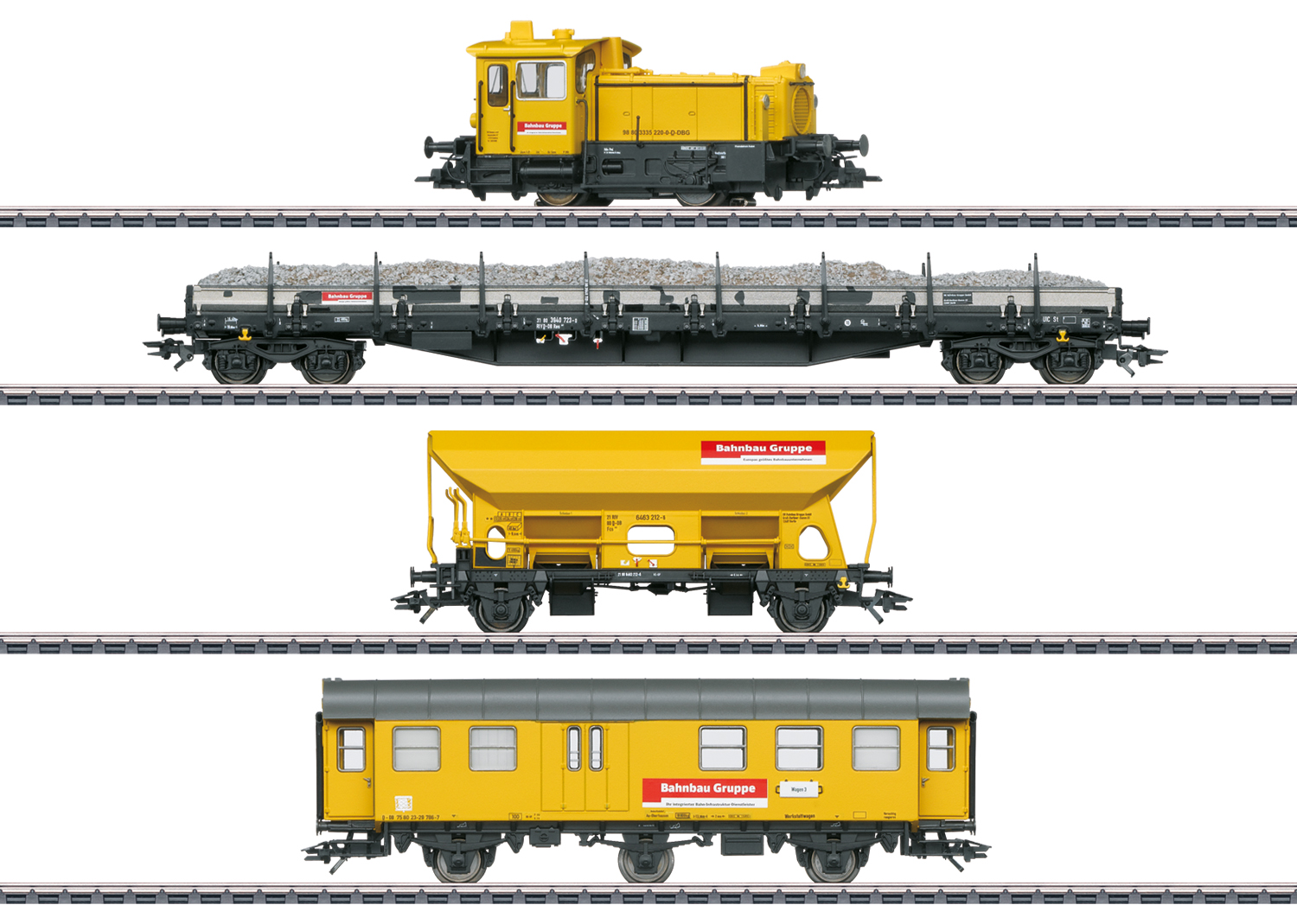 Artikel Bild: Märklin H0 26621 Zugpackung "Bahnbau Gruppe" der DB AG, EP. VI, mfx, DCC und Sound