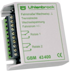 Uhlenbrock 43400 Gleisbesetztmeldung GBM mit Relais