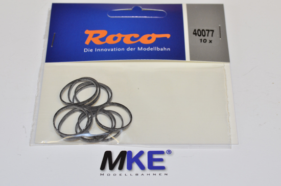 Artikel-Bild-Roco 40077 Ersatz- Haftreifen 10 Stück AC NEU in OVP Gummireifen Haftringsatz