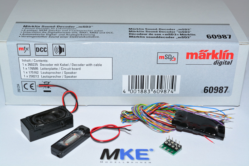 Märklin 60987 mSD3 Sound Sounddecoder Multi NEM & Kabel Elektroloksound