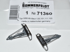 Sommerfeldt H0 713 2 Stück Einholmstromabnehmer grau für 120 101 111 