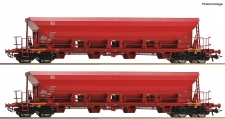 Artikel-Bild-Roco 67087 2-tlg. Set: Selbstentladewagen, DB AG rot, je 4 Achsen Ep. VI