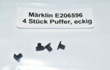 Märklin H0 206596 4 Stück Puffer, schwarz eckig, Set NEU in OVP E206596