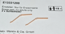 Märklin H0 E13331200 2 Stück Masse Feder, Schleiferfeder, Achsschleifer NEU&OVP