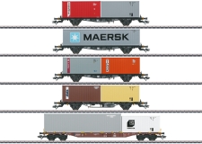 Märklin 47680 Container-Tragwagen-Set 5tlg. Ep. IV DB