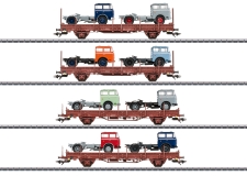 Artikel-Bild-Märklin H0 46406 Güterwagen-Set Fahrzeugtransport der DR/DDR, Ep. IV