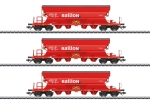 Artikel-Bild-Märklin H0 48192 Selbstentladewagen Set 3tlg. Railion, rot je 4 Achsen Ep. V