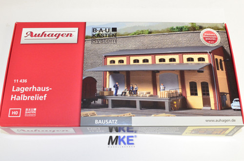 Artikel Bild: Auhagen H0 11436 Lagerhaus-Halbrelief, Laderampe, Bausatz 