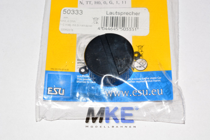 Artikel Bild: ESU 50333 Lautsprecher 28mm mit Gehäuse 4 Ohm
