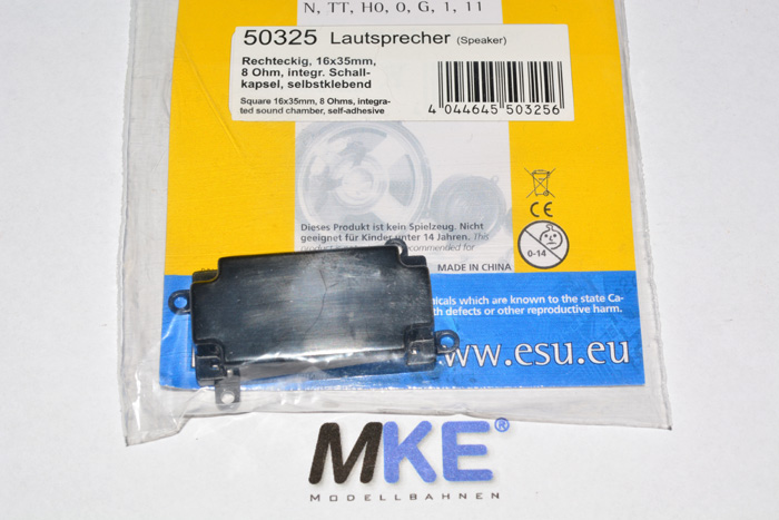 Artikel Bild: ESU 50325 Lautsprecher 16x35mm mit Gehäuse 4 Ohm