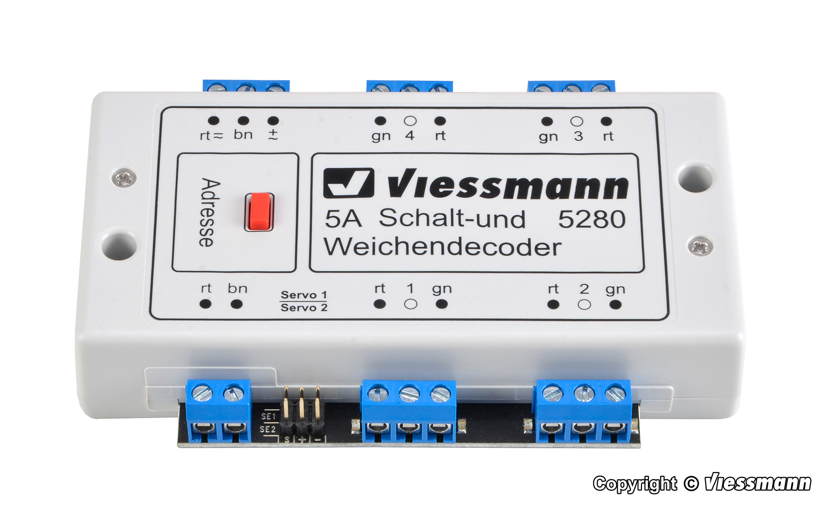 Artikel Bild: Viessmann 5280 Multi- Schaltdecoder 4 fach (K83) Magnetartikel