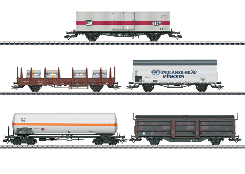 Artikel Bild: Märklin 47370 Güterwagen-Set zu Br 194, 5-tlg., DB, Ep. IV, Wagenset