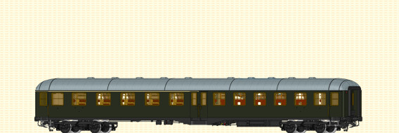 Artikel Bild: Brawa 58024 Mitteleinstiegswagen 1.+2. Klasse DB, Ep.III, AC mit LED-Bel.