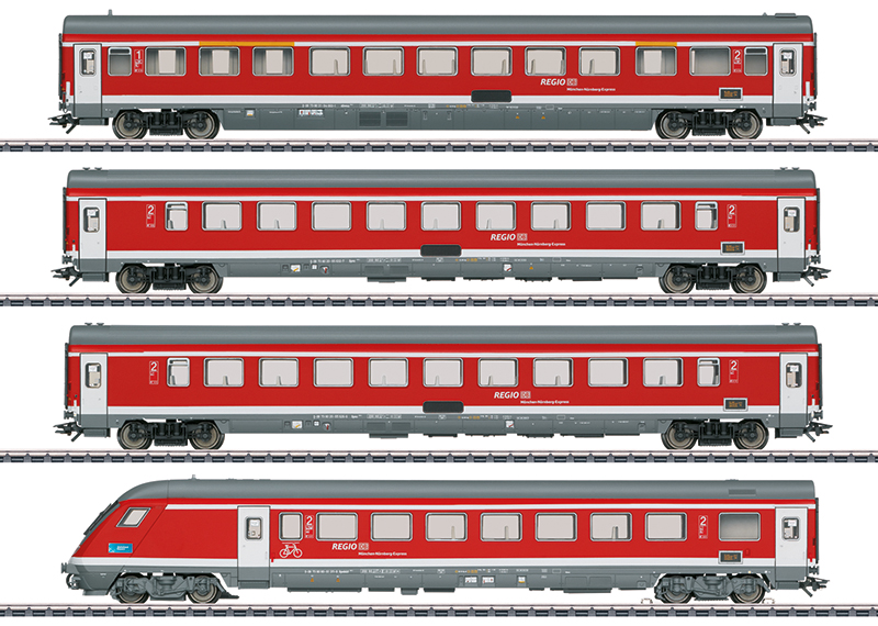 Artikel Bild: Märklin 42988 Reisezugwagen-Set 1 "München-Nürnberg-Express" DB AG, Ep. VI, mfx
