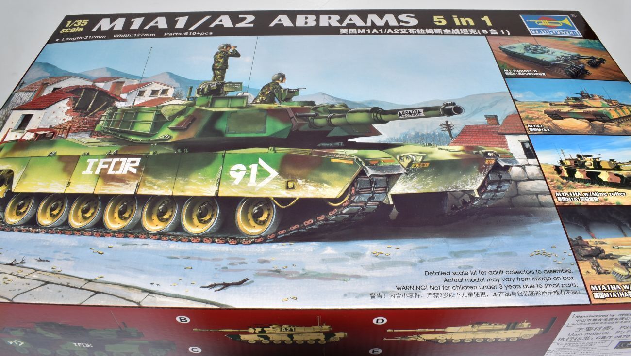 Artikel Bild: Trumpeter 1/35 01535 Kampfpanzer M1 A1/A2 Abrams US- Army, Bausatz, NEU in OVP