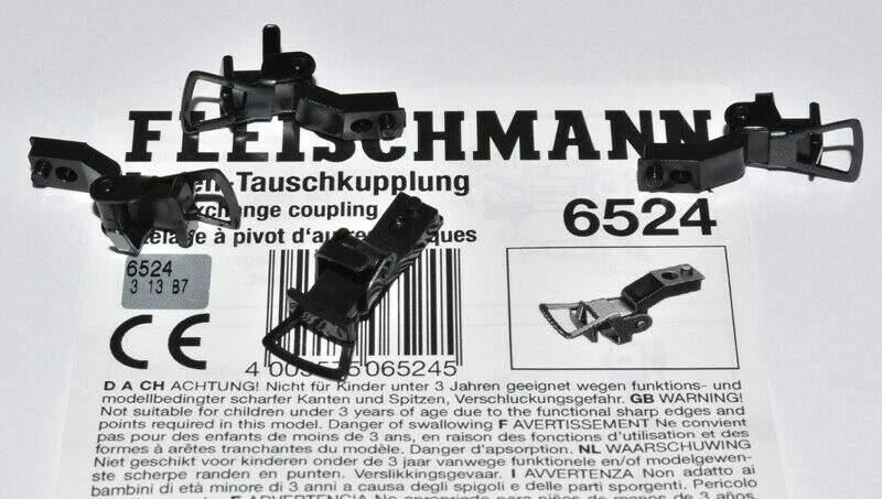 Artikel Bild: Fleischmann H0 6524 4 Stück Zapfen- Tauschkupplung Bügelkupplung Set NEUWARE
