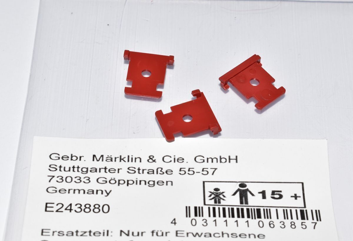 Artikel Bild: Märklin H0 243880 3 Stück Halteplatte, rot für V36 / BR 236 NEU & OVP E243880