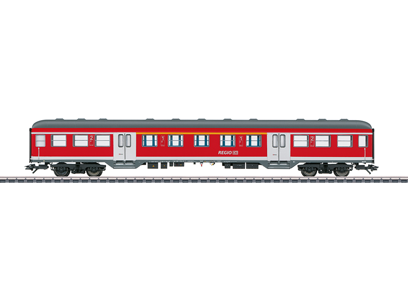 Artikel Bild: Märklin 43816 Personenwagen 1./2. Klasse der DB AG, Bauart Silberling,rot, Ep. VI 