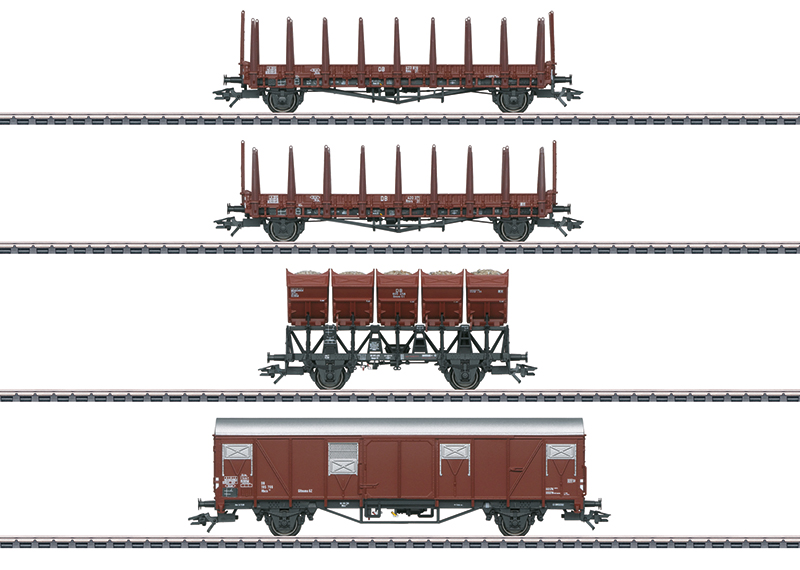 Artikel Bild: Märklin 46662 Güterwagen-Set 4-tlg. der DB, EP. III  Rms/Rmrs 31