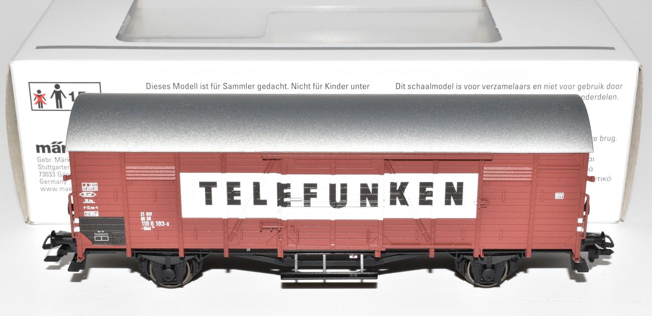 Artikel Bild: Märklin H0 46169 gedeckter Güterwagen TELEFUNKEN DB Ep. IV braun, MHI