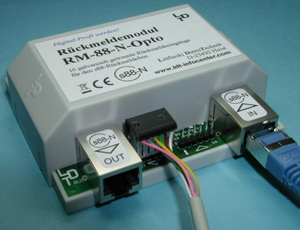 Artikel-Bild-LDT RM-88-N-O  S88 Rückmelder, Fertigmodul, 16 galv.getrennte Optokoppler-Eingänge