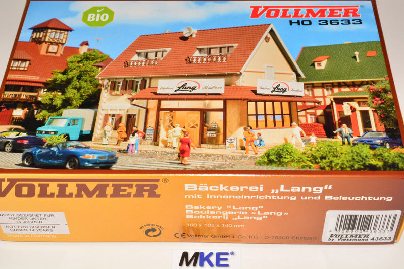 Artikel-Bild-Vollmer H0 3633 43633 Bäckerei Lang Bäcker Haus Bausatz 