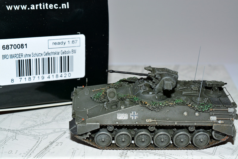 Artikel-Bild-Artitec 6870081 SPz Marder Schützenpanzer Panzer oliv Bw H0 gefechtsklar