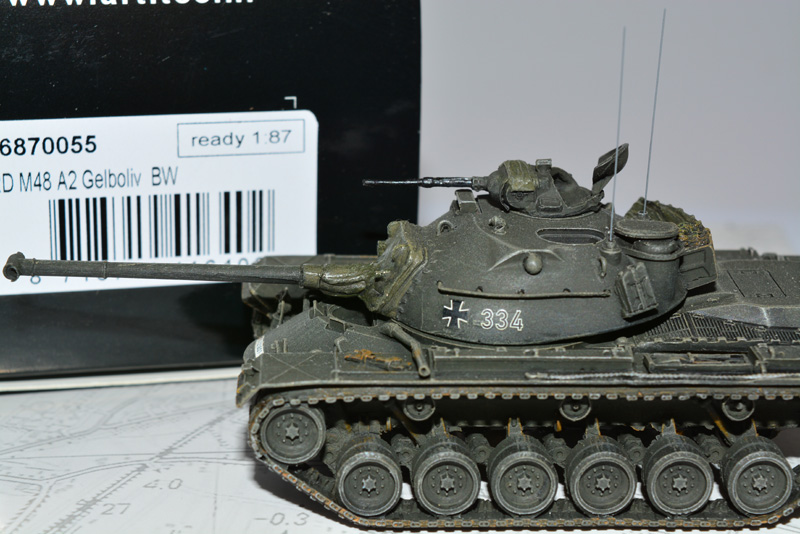 Artikel-Bild-Artitec 6870055 M48 Kampfpanzer Panzer oliv Bw 1:87 