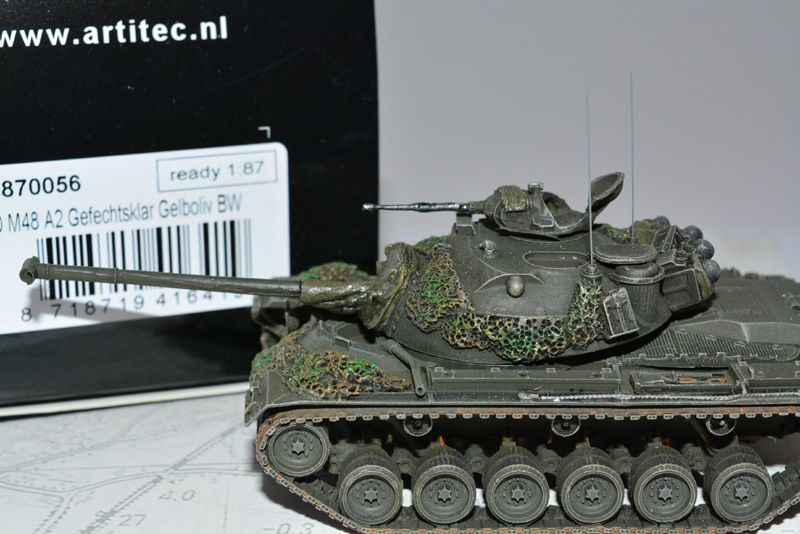 Artikel-Bild-Artitec 6870056 M48 A2 Kampfpanzer Panzer oliv Bw 1:87 gefechtsklar