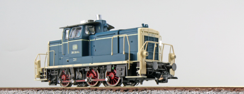 Artikel-Bild-ESU 31411 Diesellok, 260 269, DB, EP IV, Sound+Rauch, ozeanblau-beige