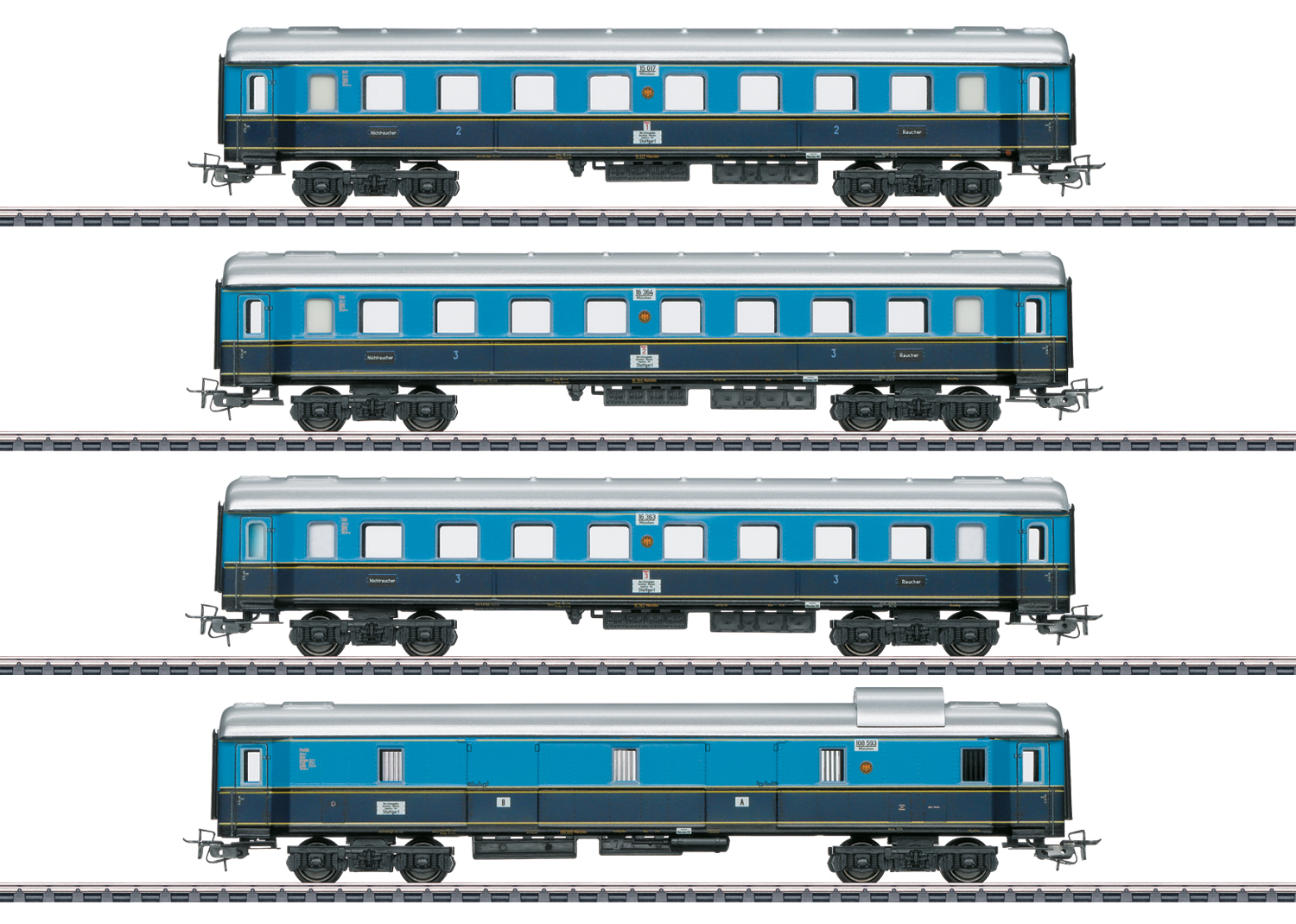 Artikel-Bild-Märklin H0 40361 Schnellzugwagen-Set "Karwendel-Express", Ep. II, 4-teilig