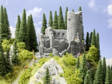 Artikel-Bild-NOCH 58605 Burgruine aus Struktur-Hartschaum Burg Ruine