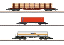 Märklin 82596 Güterwagen-Set mit gemischten Ladungen Ep. IV 3-tlg. MHI