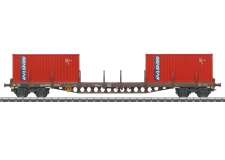 Artikel-Bild-Märklin 47157 Containerwagen Rs der DSB , Ep.V Rungenwagen