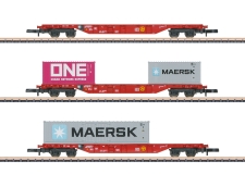Artikel-Bild-Märklin Spur Z 82640 Containertragwagen-Set 3-tlg. der DB AG, Ep. VI