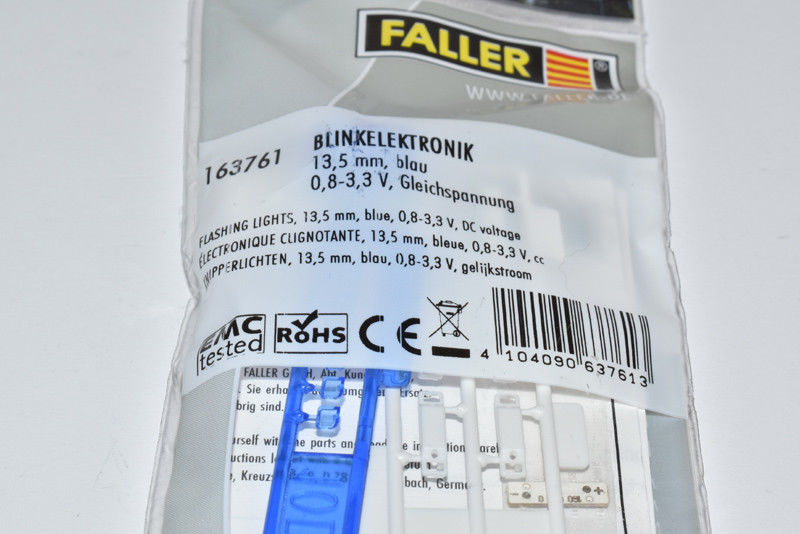 Faller H0 163761 Car System Blinklichtelektronik 13,5mm blau RKL Modul - 7971 - 63 - 0 - 1